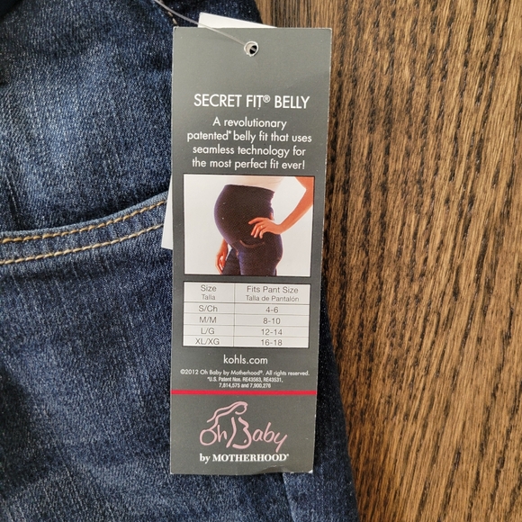 NWT Maternity Medium Oh Baby by Motherhood Secret Fit Belly Bermuda Jean Shorts - Picture 4 of 11